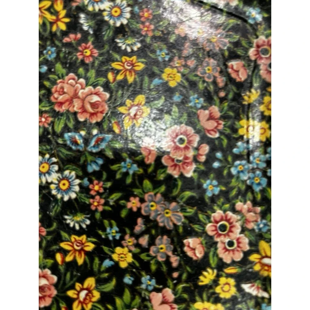 Vintage Paper Mache tray Floral Large 14x12